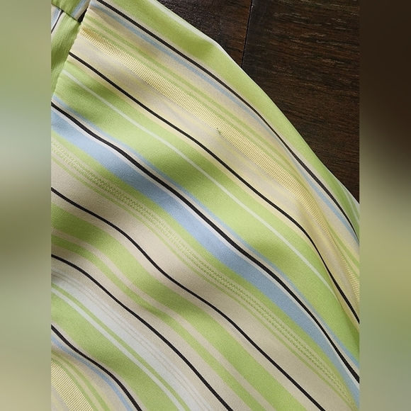 Cotton Express Striped Stretch Button Up Collared Womens Blouse 18W - Picture 7 of 9